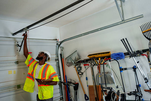 Professional Garage Door Panel Replacement technician working in Villas, NJ